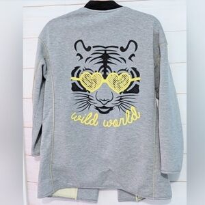Guc Rare  ES Style Gray Jacket with Tiger and Yellow Accents Size L